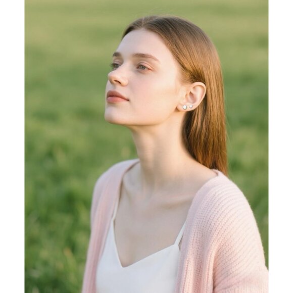 10 Pairs Small Stud Earrings for Women Diamond-Like Shine Cubic Zirconia Earring - Picture 8 of 8